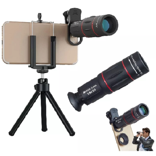Super Luneta Monóculo Telescópio Profissional Com Tripé + Suporte Para Celular Zoom 18x - Barato
