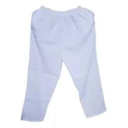 Calça de Oxford Branca com Elástico Unissex com bolso traseiro- Calça Branca de Oxford para trabalho Cozinha, pizzaiolo, sushiman, cozinheiro, padeiro, padaria - Umbanda/Candomble PROMOÇÃO