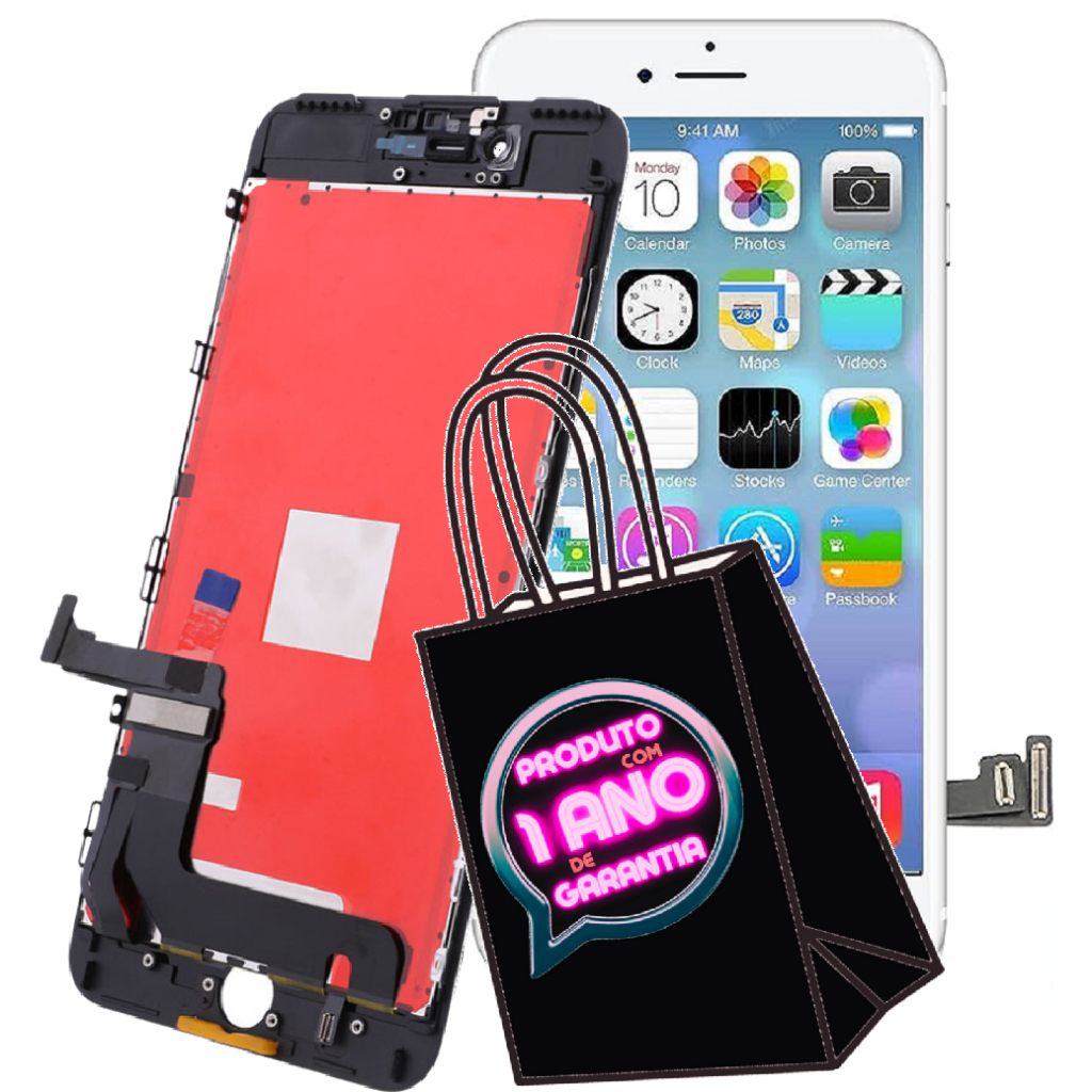 Tela Display Frontal Completa Compatível Com iPhone 8 Plus A1864 A1897 + Envio Hoje!
