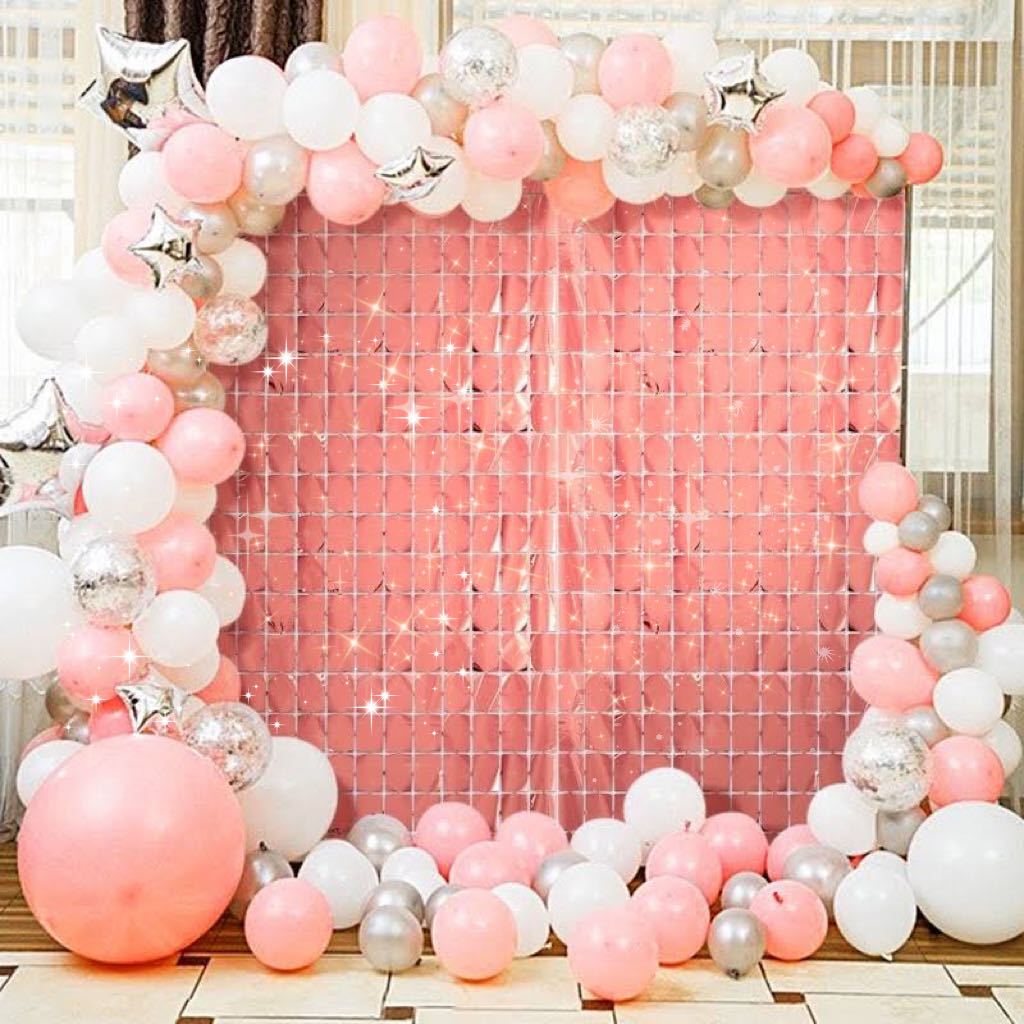 Kit 3 Cortina Metalizada Quadrada Holografica Painel Festa em Oferta na Shopee