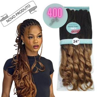 Cabelo Fibra Jumbo Boho Curl 400gr Cherey Trança Das Gringa
