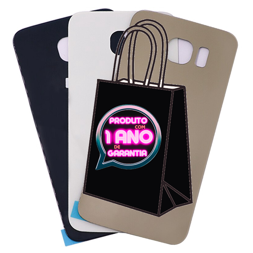 Tampa Fundo Compatível Com Galaxy S6 Edge G925f + 100% Vidro + Adesivos + Envio Hoje
