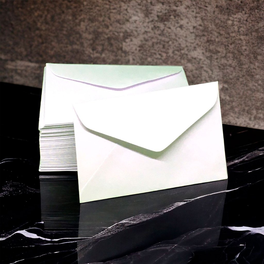 Mini Envelope Pequeno Branco 100 Unidades para Convite, Cartão de Visita e outros