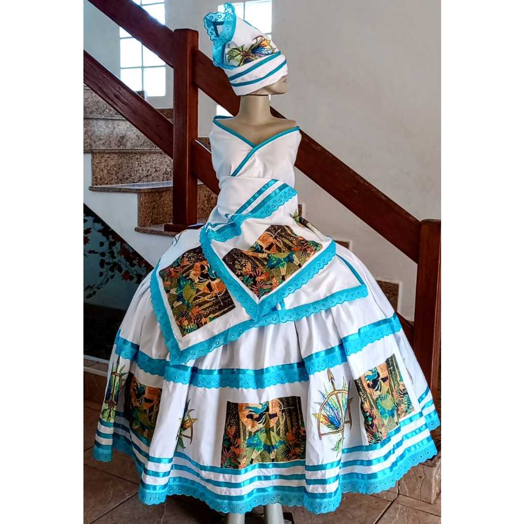 VESTIDO  OXOSSÍ-ROUPA OXOSSI ESTAMPADO