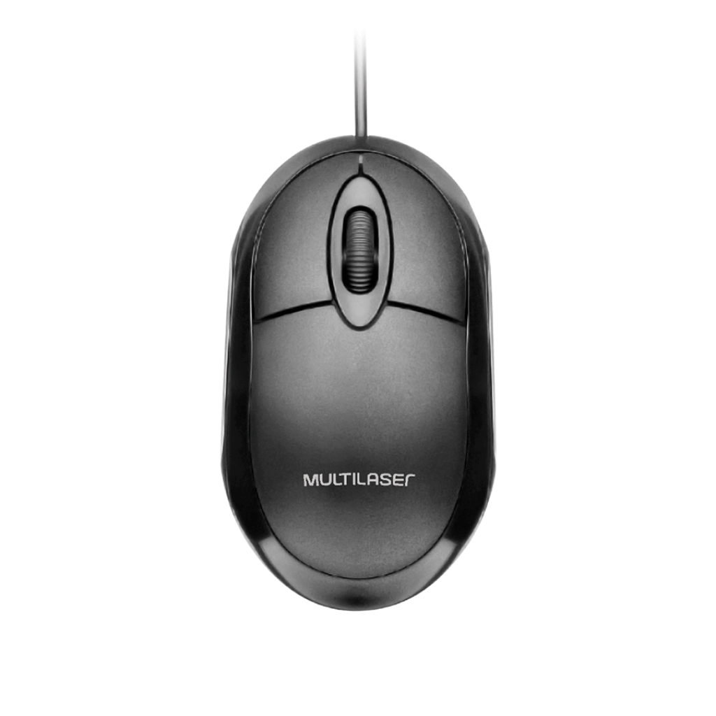 Mouse Multilaser Optico com Fio USB 1200DPI M0300 PC Gamer Computador Notebook Lacrado