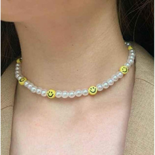 Kit Miçanga Colar de Pérolas com Miçanga Branco Colar Sorriso