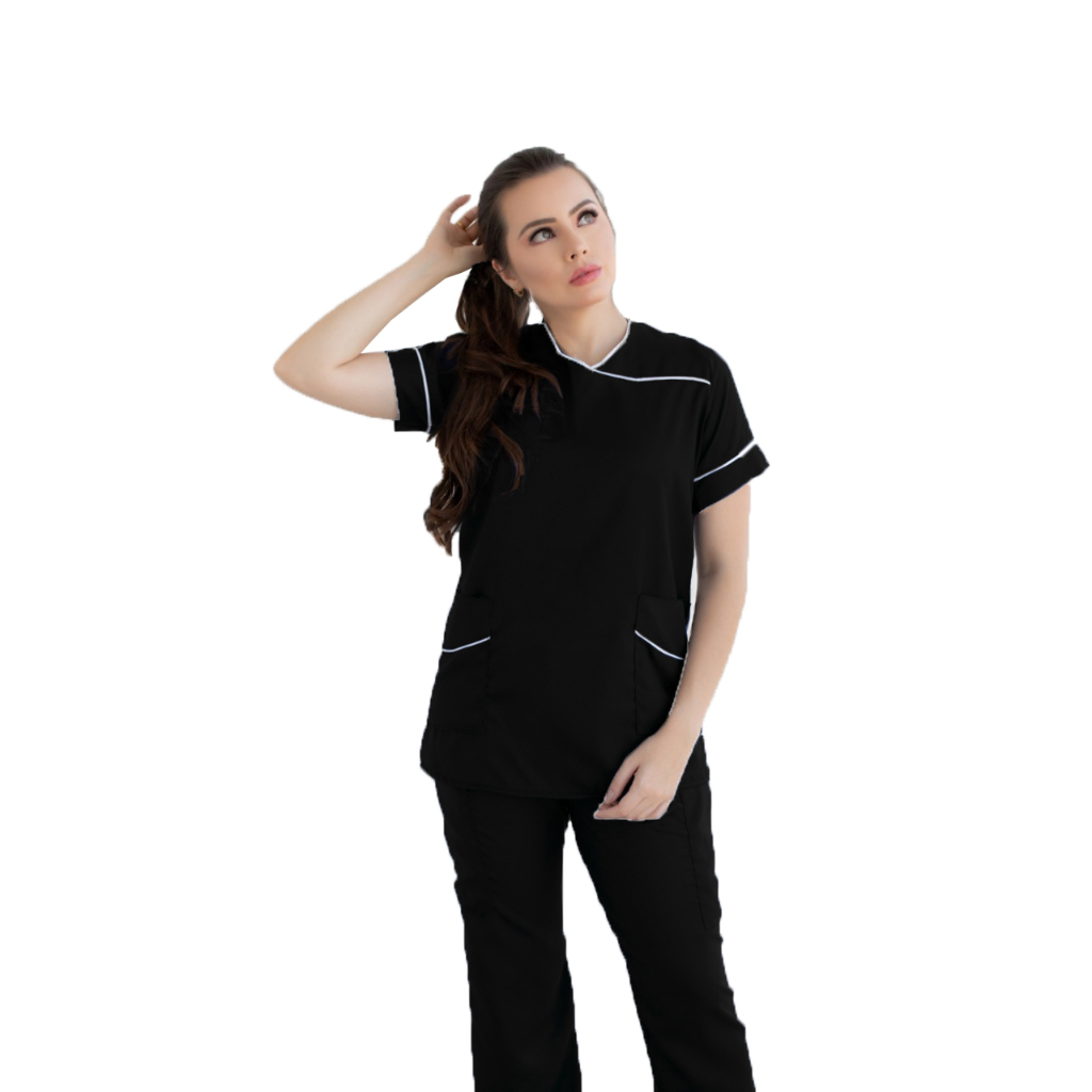 Detalhes do Conjunto Hospitalar Pijama Cirúrgico Scrub Microfibra Gabardine - Feminino