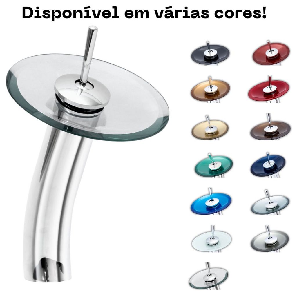 Torneira Cascata Monocomando p/ Agua Quente e Fria -- Várias Cores