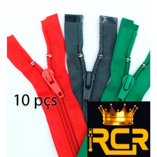 Zíper Nylon Grosso Separável de 70 cm C/ 10 Unid. em Oferta na Shopee