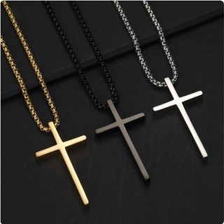 Corrente Colar Com Cruz Aço Inoxidável Colar Masculino Pingente De Cruz