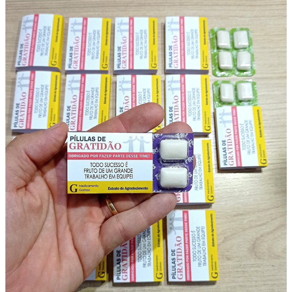 Chiclete Personalizado - Chicletes Gratidão - Mimo Gratidão