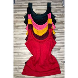 Kit 3 Regata Feminina de Alça Larga Alça Grossa Básica Malha Suede