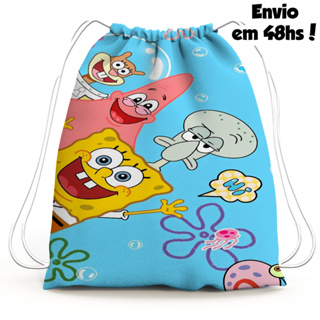 10 mochilinhas sacolinha bob esponja kit festa de aniversário (envio rápido) em Oferta na Shopee