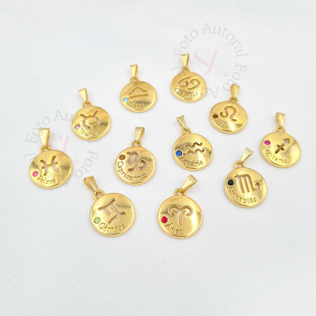 Imagem Pingente Signo Touro ,Aries ,Leão ,Libra etc Ah49