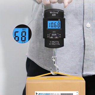 Balança Digital Portátil De Mão gancho Até 50kg Trava Mala Bagagem