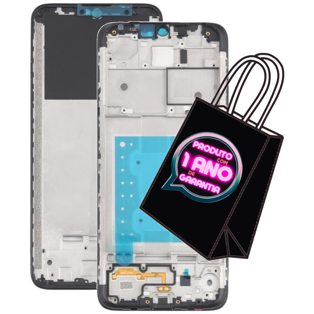 Aro Lateral Compatível Com Moto E7 Power Xt2097 Carcaça Chassis Meio + Envio Hoje!