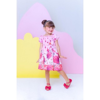 Vestido Infantil Ombro a ombro blogueirinha casual estampas lindas premium