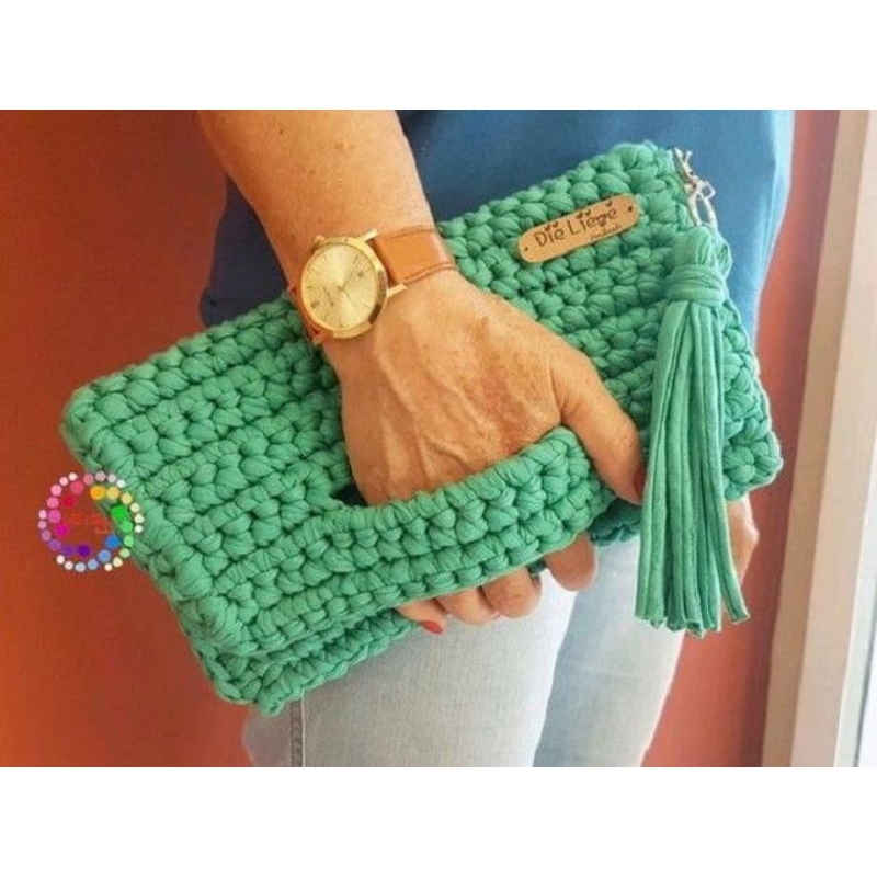 carteira, bolsa de croche, clutc , bolsa em fio de malha. presente de natal