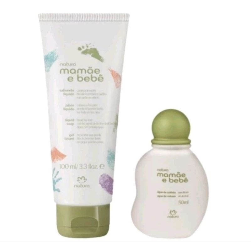 sabonete líquido 100ml+Colônia 50ml mamãe bebê natura