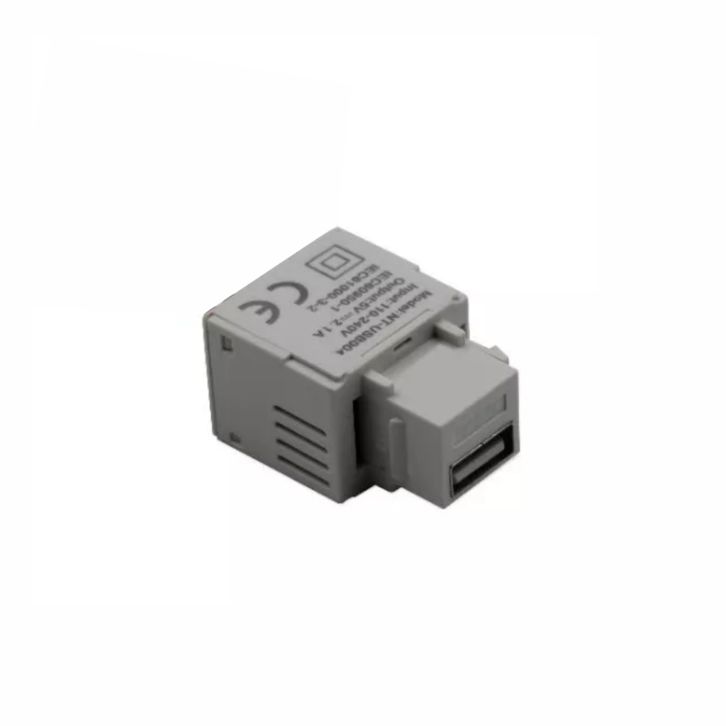 Conector Fêmea Tomada Padrão Keystone Usb Carregador 2.1a 5v Branco