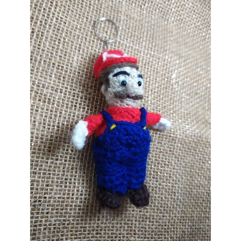 chaveiro pelúcia super mario bros crochê amigurumi - boneco mario kart enfeite decoração