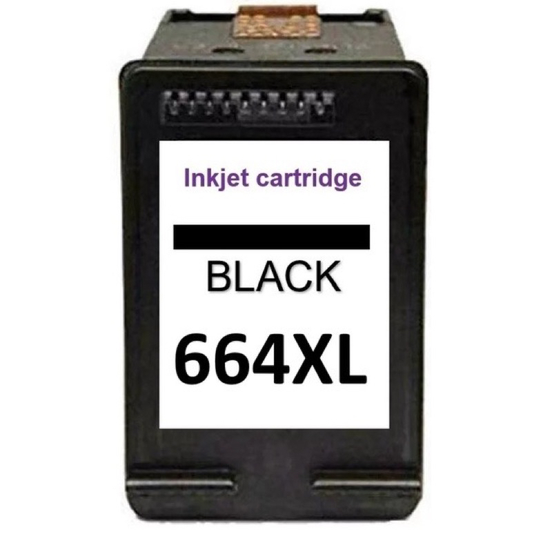 Cartucho de Tinta Compatível com  664XL Preto F6V31A | 2136 1115 3636 3635 3836 3776 | 18 ml