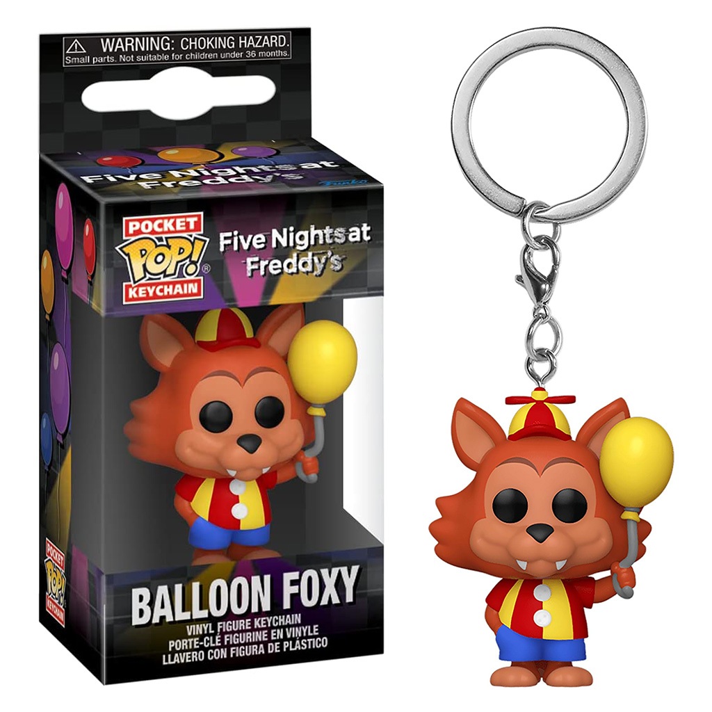 CHAVEIRO FUNKO POP KEYCHAIN FIVE NIGHT'S AT FREDDY'S - BALLON FOXY 67631 NOVO ORIGINAL