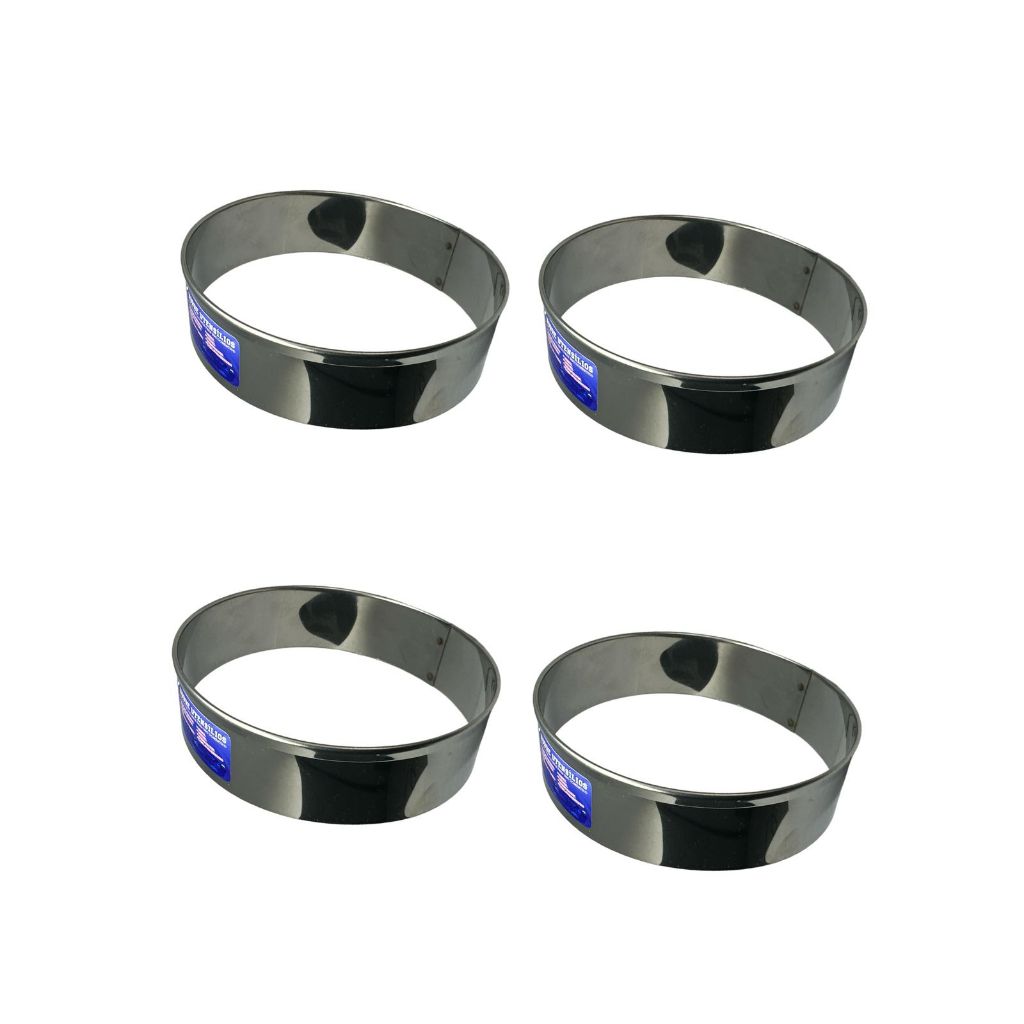 Kit 4 Aro Cortador Redondo  10x3 Hambúrguer, Massas E Biscoito Inox em Oferta na Shopee