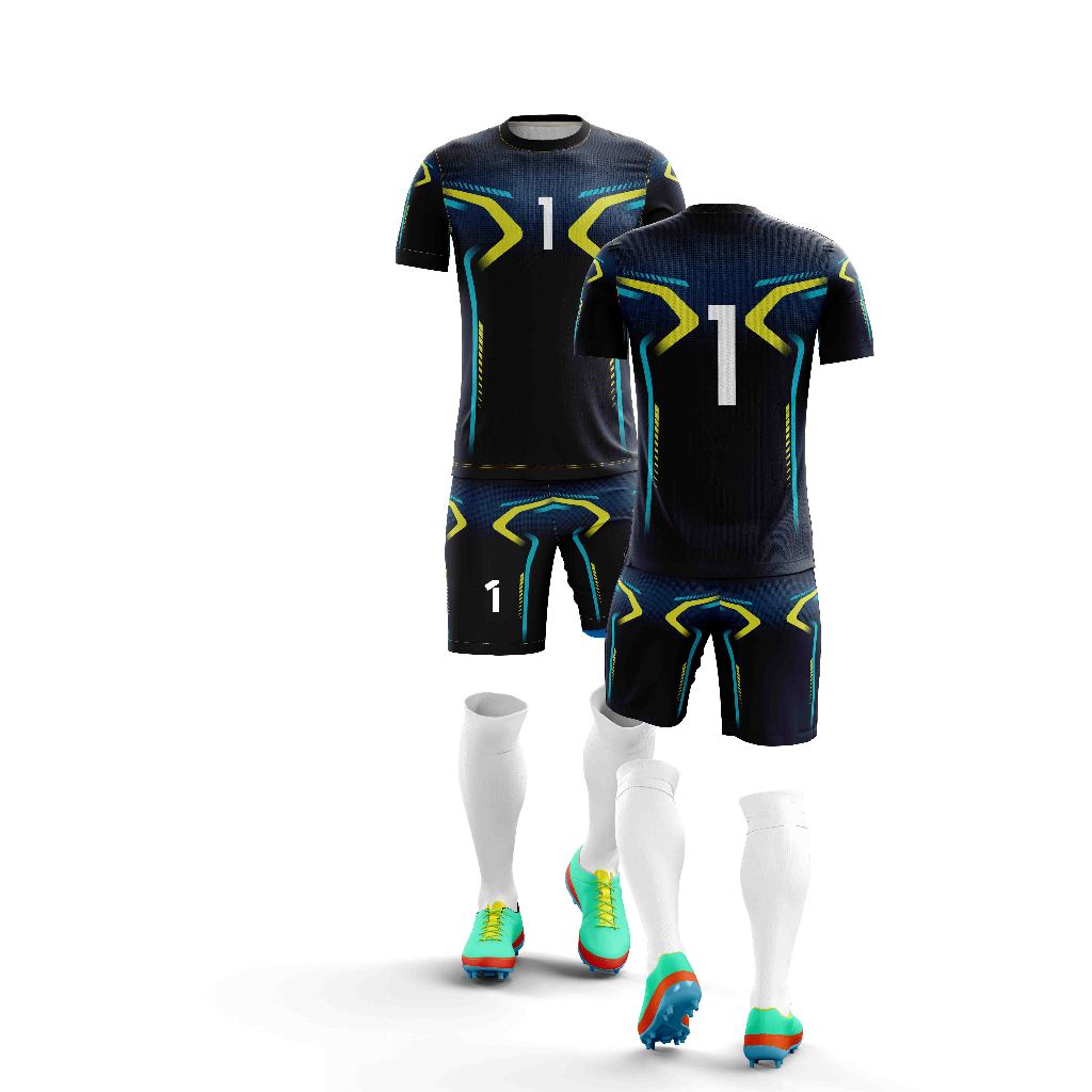 camisa camiseta de goleiro arquero conjunto short e camisa numero 1