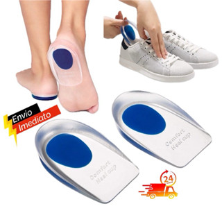 Par Meia Palmilha Silicone Gel Ortopedica Esporao Calcanheira