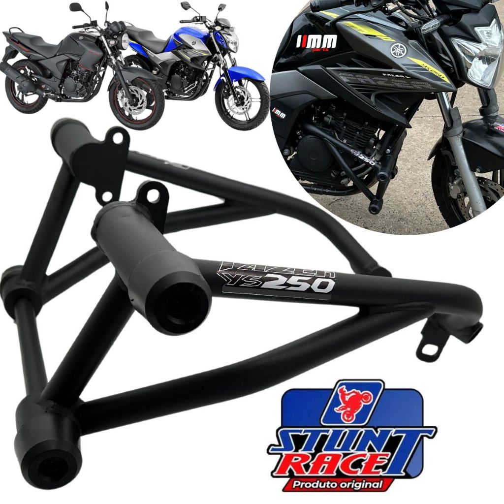 Protetor Original Stunt Race Fazer 250 YS 250 Stunt Cage Slider Gaiola proteção Motor e carenagem Yamaha 2005 A 2017