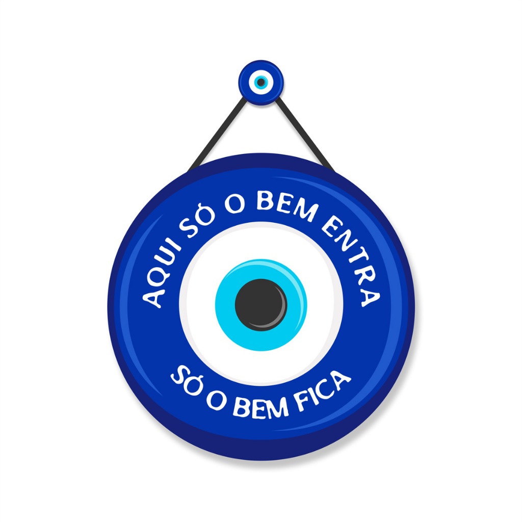 Placa Decorativa De Pendurar Olho Grego Com Pendurador em Oferta na Shopee