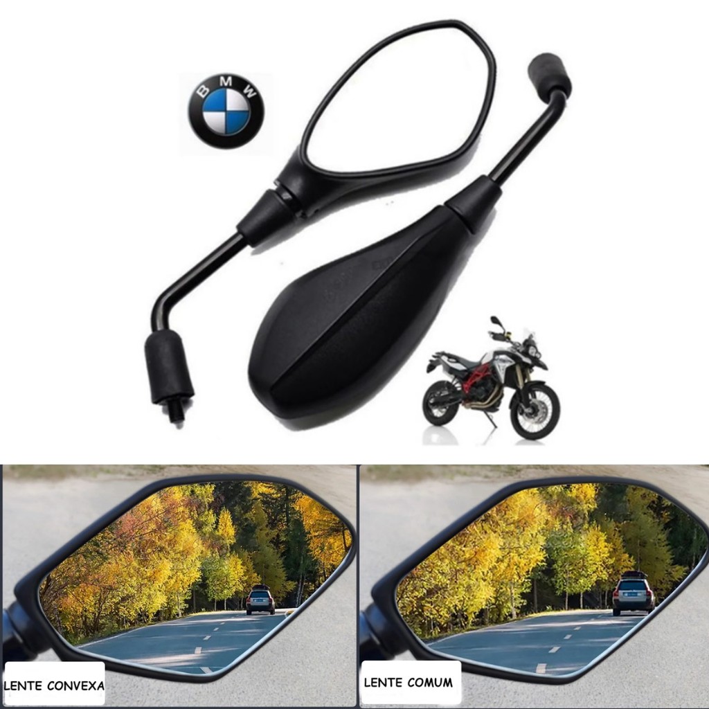 Retrovisor Modelo Gs 650 F800 Fixo Par Convexa Moto Honda Xr 250 Tornado Xre 300 Sahara 350 Falcon Xre 190 Bros 125 Nrx 150