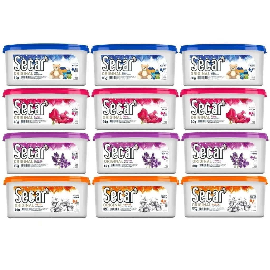 12 uni Anti Mofo Desumidificador Secar Original 80g Cada Guarda Roupas Closet