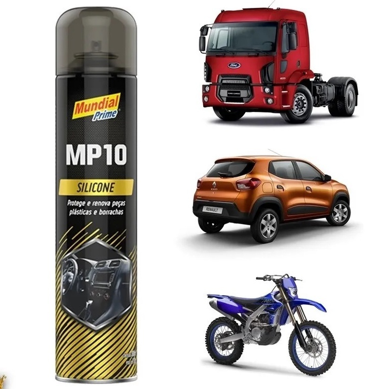 Silicone Spray neutro  MP10 - Mundial Prime para carro ,moto e caminhão