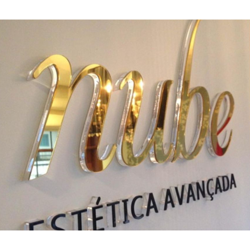 Logo em Acrílico espelhado com elevação 5mm ambientes internos e externos em Oferta na Shopee