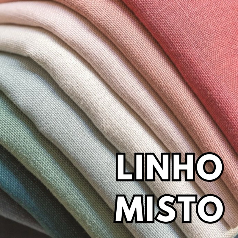 Tecido Linho misto varias cores,Largura 1,40,composição 70 % Viscose e 30% Linho, Quantidade 2,50 mts