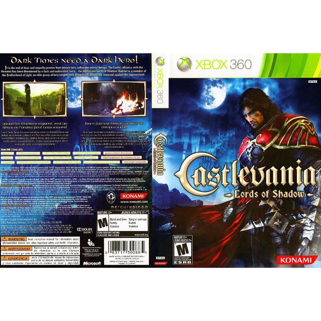 Castlevania L. of Shad. 1 P/ XBOX360 (LTU/LT/JTAG/RGH)