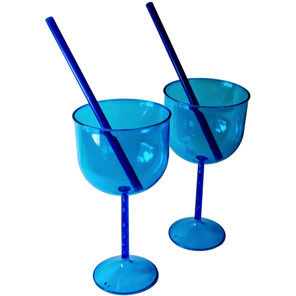 kit 15 Taças de Gin 500ml Acrílico com canudo - Festas - Lembrancinhas - Comemorações