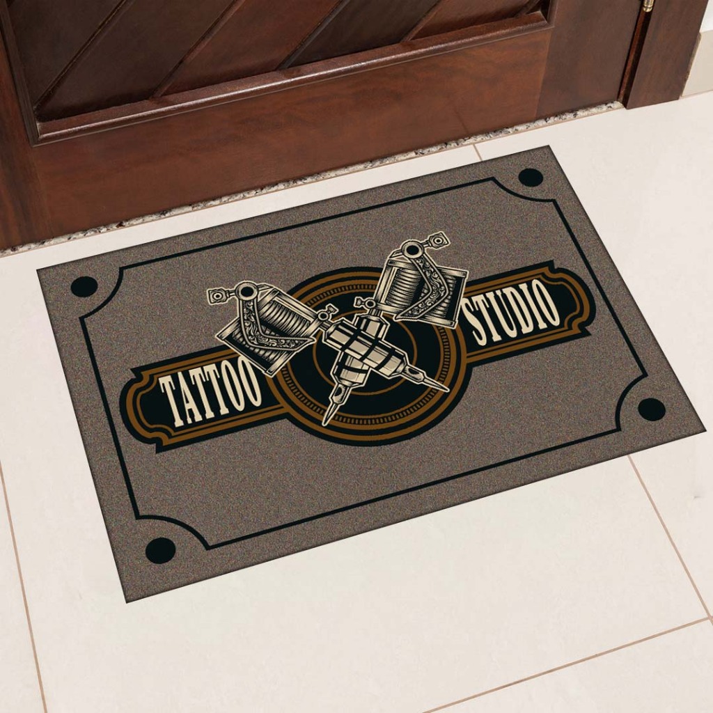 Tapete de Porta para Estúdios de Tatuagem 40x60 Estampa Tattoo Studio