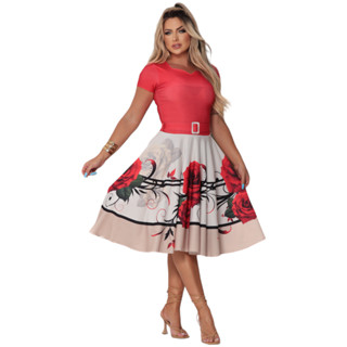 Vestido Midi Gode Moda Evangelica Rodado 360