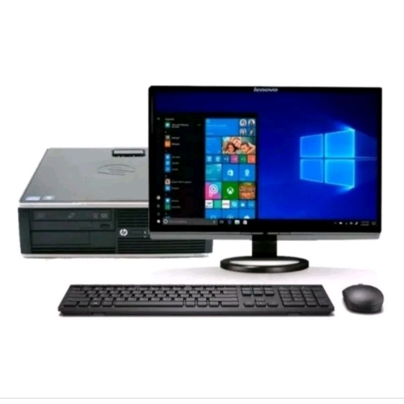 pc Computador Cpu Hp Compaq Intel Core 2 duo Memoria 4gb HD160gb Wi-Fi Monitor 16 Teclado Mouse