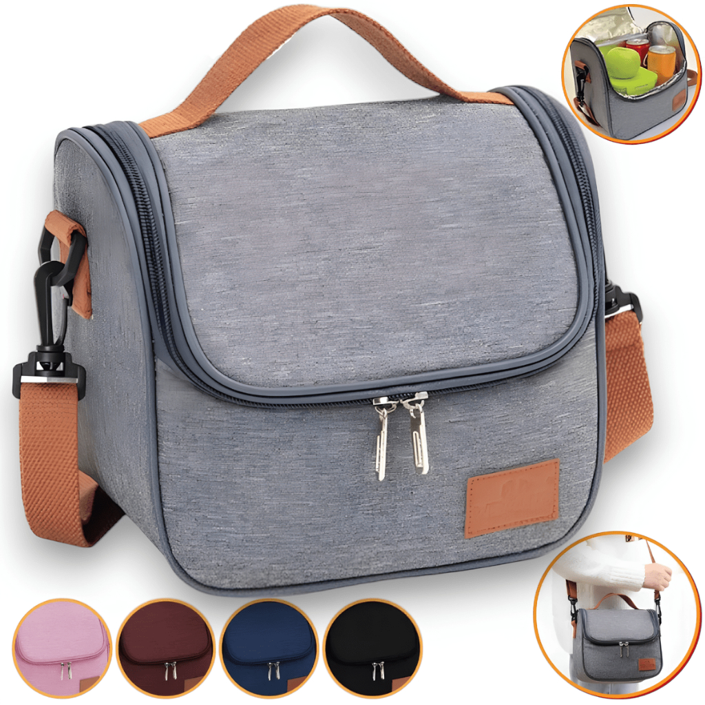 Bolsa Térmica Feminina Masculina Lancheira Porta Marmita Lanche Bebida Estudante Portátil Trabalho Fitness