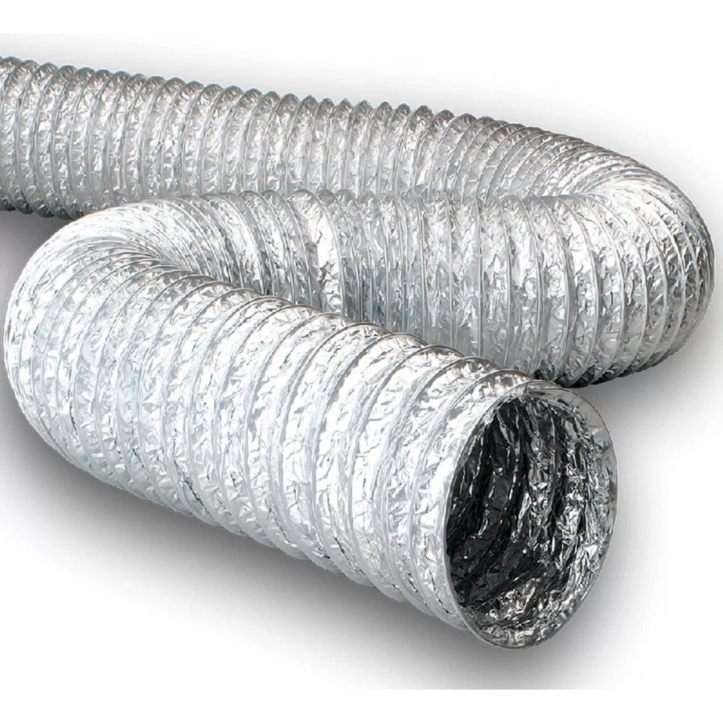 5 Metros de Duto Flexível 161mm 6" Ventilação e Exaustão em sistemas centrais ou individuais de ar condicionado coifa