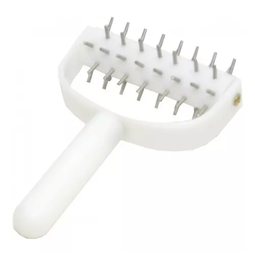 Rolo Furador De Massa Pizza 12cm Pinos Finos Inox Branco em Oferta na Shopee