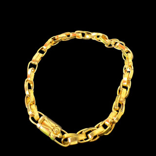 Pulseira Elo trançado Dupla Cartie 7mm 100% Moeda Antiga