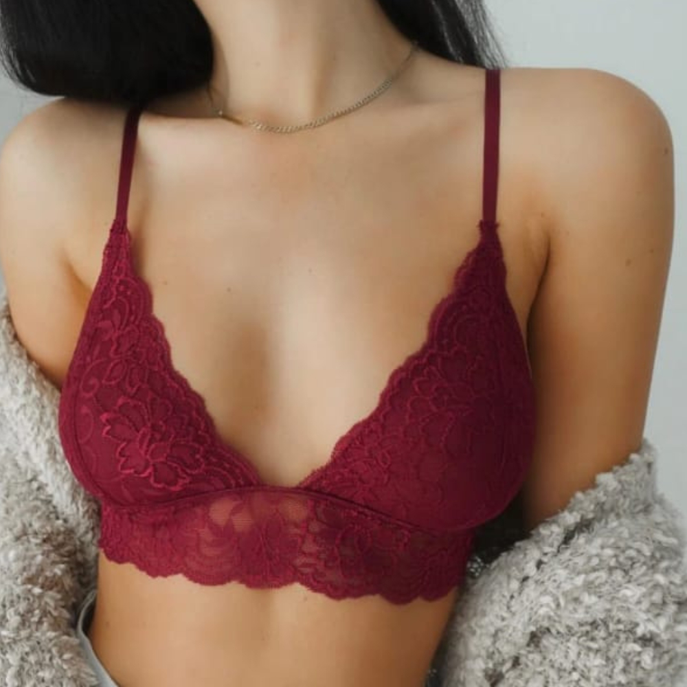 Cropped Top Sutiã Sem Bojo Langerie Sexy Feminina Renda Blogueira em Oferta na Shopee