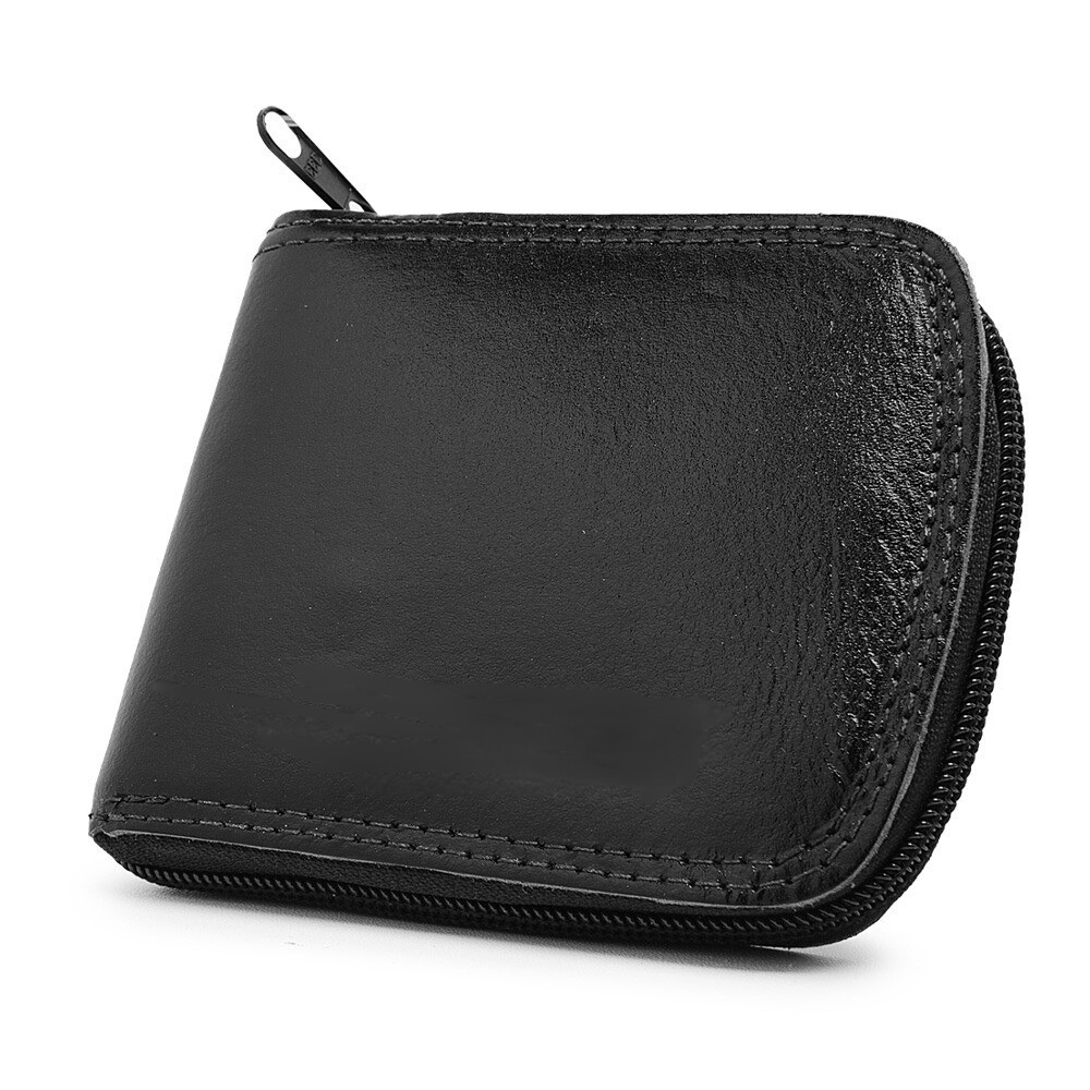 Carteira De Couro Masculina Grande Com Fecho De Ziper Alta Qualidade em Oferta na Shopee