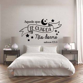 Adesivo de Parede Frase Aquele que te Guarda Decorativo Parede em Oferta na Shopee