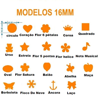 Kit 4 Cortadores Furadores De Papel E Eva - Scrapbook De Sua Escolha - 16mm em Oferta na Shopee